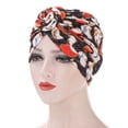 thumbnail image 3 of Women African Turban Flower Knot Pre-Tied Bonnet Beanie Cap Headwrap, 3 of 8
