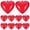 Red, variant on Taxenne Set of 10 Fillable Plastic Heart Ornaments, Wedding Hanging Decor Pendants for Party and Home