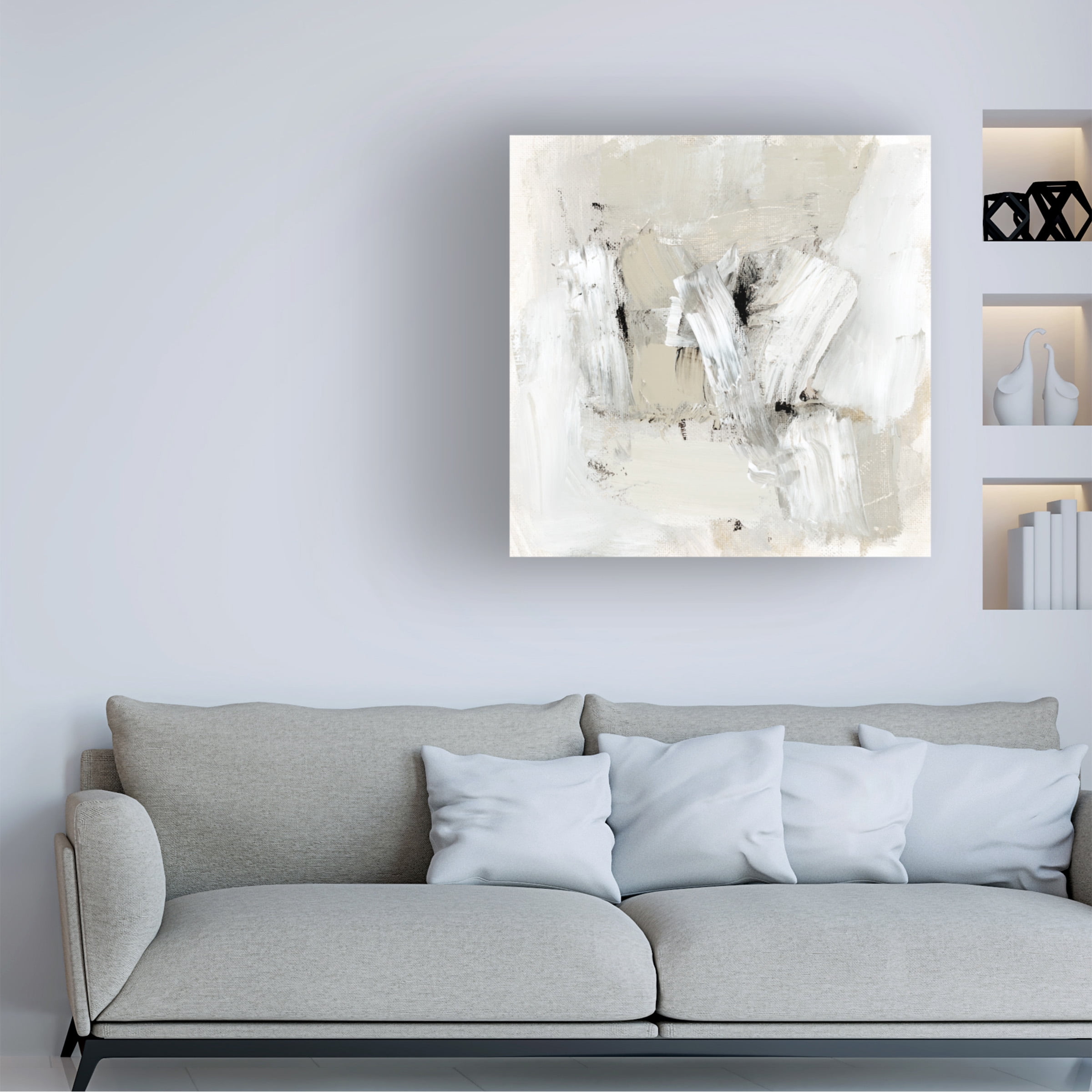 Victoria Barnes 'Neutral Brushstrokes I' Canvas Art