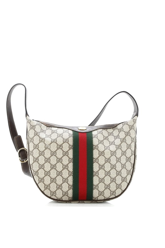 Pre-Owned Ophidia Half Moon Hobo GG Coated Canvas Small By Rebag