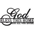 thumbnail image 1 of God Bless This Home Wall Decor - Letrero de metal rústico para casa de campo, entrada, sala de estar, cocina, comedor, 1 of 7