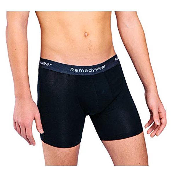 Remedywear Men's Boxer Briefs, Jock Itch, Allergy, Eczema Relief Underwear with Soothing Fibers