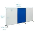 thumbnail image 3 of ECR4Kids Mobile Dry-Erase and Flannel Room Divider, 3-Panel, School Supplies, Blue, 3 of 10