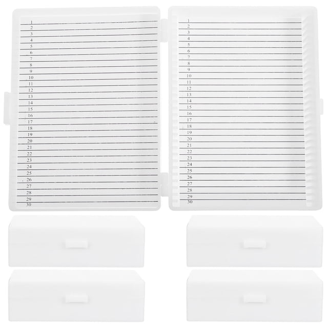unbranded 5Ud Estuche Plástico Para Portaobjetos De Laboratorio Con Compacto Y Duradero