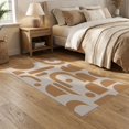 thumbnail image 2 of ODIKA 5'x7' Warm Earth Tones Geometric Design Washable Area Rug Mid Century Modern Patterned Shapes Non-Slip, Low Pile, Stain Resistant for Guest Room, Lounge, Apartment, 2 of 7