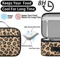 thumbnail image 4 of Black and Brown Leopard Print Insulated Lunch Bag Teens,Bento School Lunch Bag for Teens for Work,Picnic or Travel 10.6x7.7x4.3 Inches,12 Can Capacity, 4 of 6