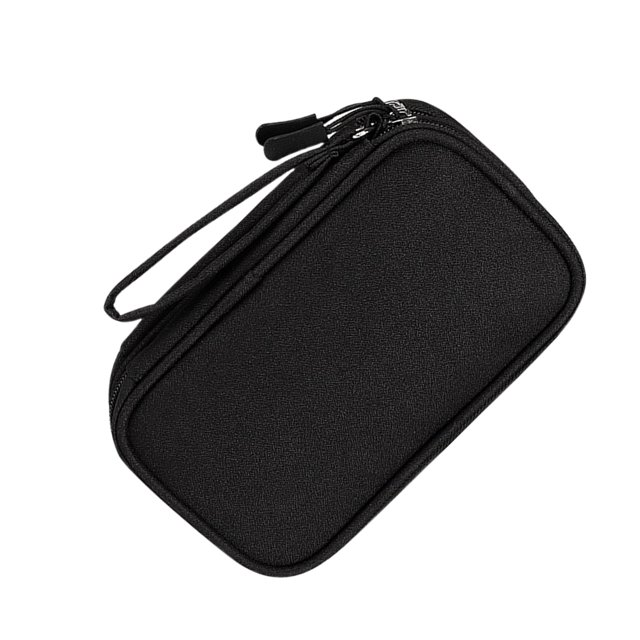 Jumpingount Bolsa de aseo de viaje de doble capacidad, bolsa de almacenamiento de cables de datos impermeable y a prueba de polvo, accesorios Viajes, Equipaje y Accesorios Varios negro trompeta