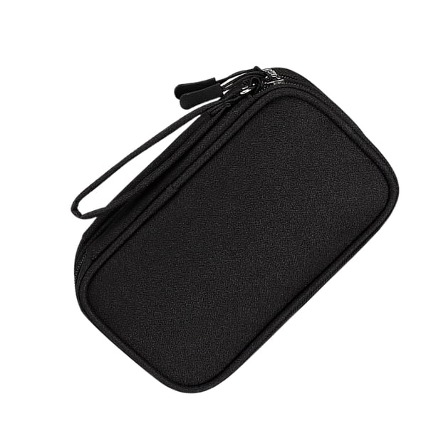 Jumpingount Bolsa de aseo de viaje de doble capacidad, bolsa de almacenamiento de cables de datos impermeable y a prueba de polvo, accesorios Viajes, Equipaje y Accesorios Varios negro trompeta