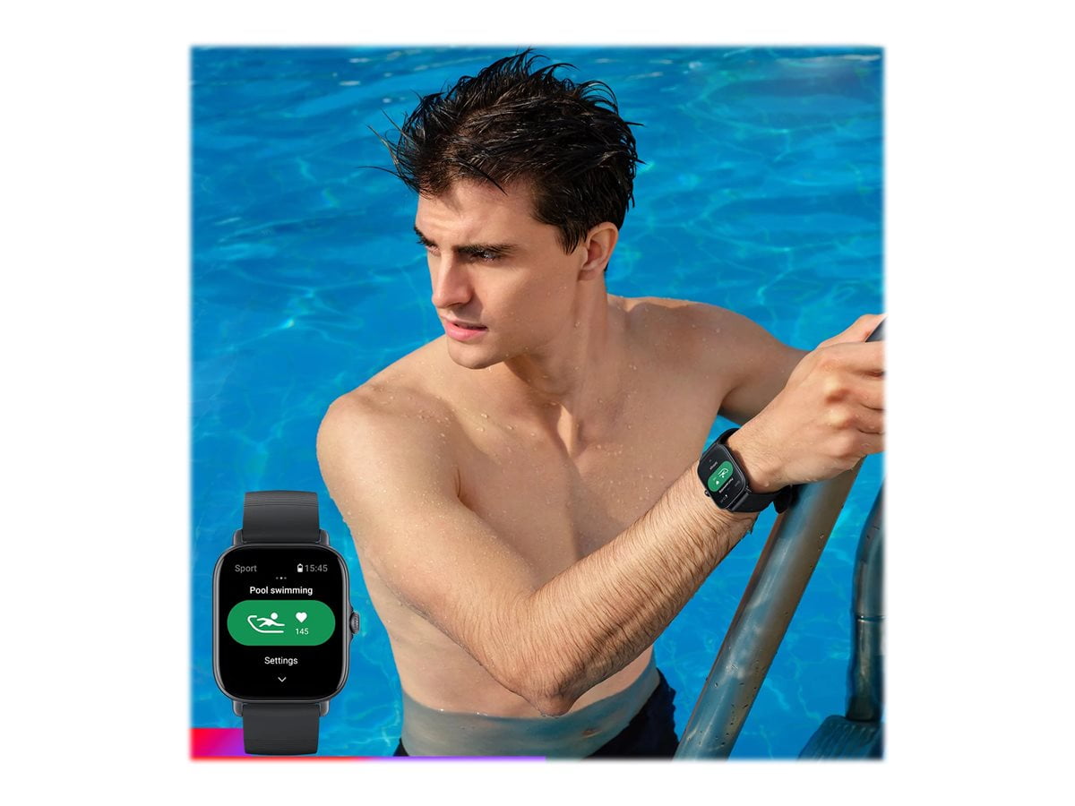 Amazfit GTS 3 Smartwatch 44.4mm BioTracker 150 Sports Modes Graphite Black Walmart