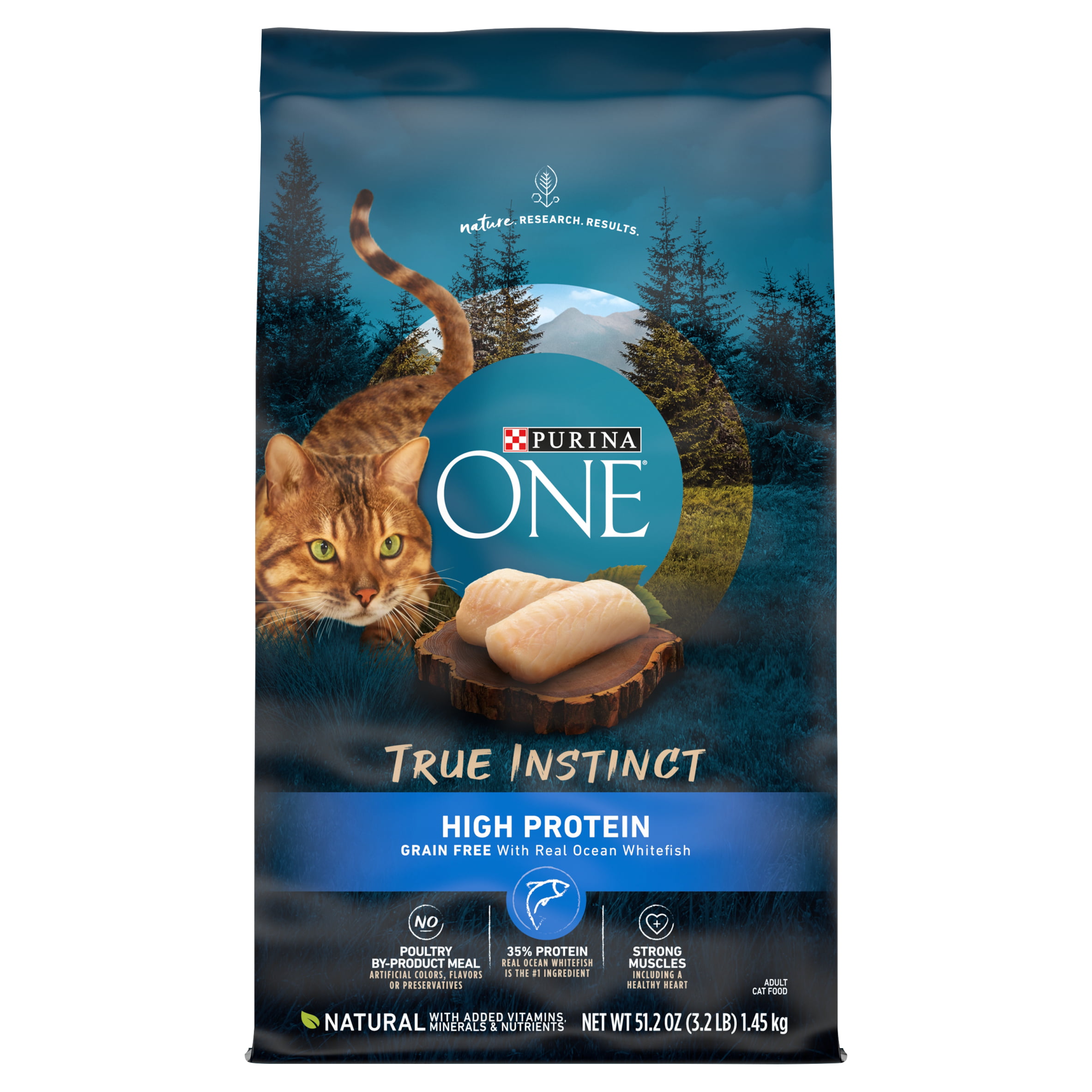 Purina ONE Natural, High Protein, Grain Free Dry Cat Food, Real Ocean