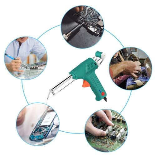 Soldering Gun Kit 60W Auto Solder Feed Hand-Held Soldering Iron Welding Gun Tool