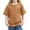 Brown, variant on Girls Casual Shirts with Pocket Summer Pure Color Tee for School Beach and Outings Comfortable Short Sleeve T-Shirts for Kids