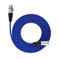 thumbnail image 1 of Cable de extensión de Audio para micrófono XLR macho a hembra de 3 pines, Cable trenzado de nailon de 3 metros, 1 of 8