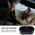 thumbnail image 3 of Miangastore 1Pack Black Rectangular Cup Station for Car with Drink Storage Function, 3 of 9