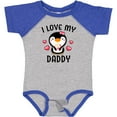 thumbnail image 3 of Inktastic I Love My Daddy with Cute Penguin and Hearts Girls Baby Bodysuit, 3 of 5