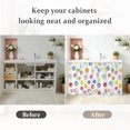 thumbnail image 6 of Rainbow Cabinet Curtains 35"W x 35"L, Colorful Boho Tainted Pattern Polka Dot Modern Sink Skirt for Bathroom Vanity Kitchen Self Adhesive, Dust-Proof Privacy Curtain for Shelves Closet Laundry Pantry, 6 of 9