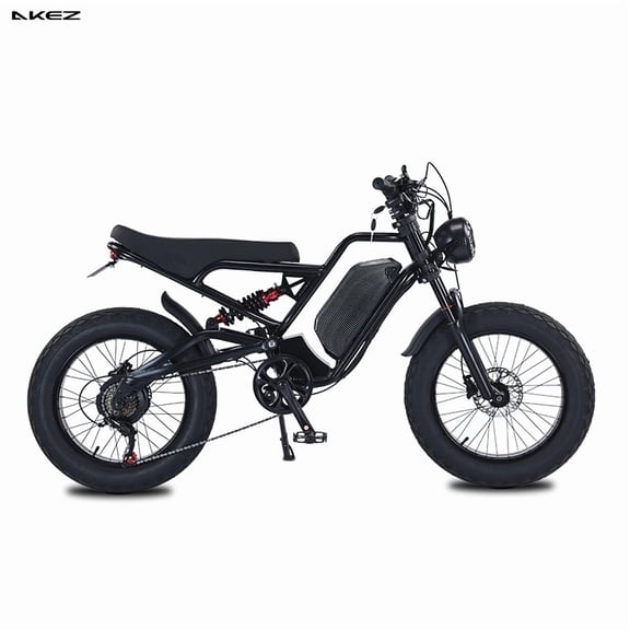 Akez Jaguar Adult Off-Road Electric Bike, 48V 1500W High-Torque Motor, 18Ah Long-Range Battery, Fat Tire E-Bike with Hydraulic Brakes