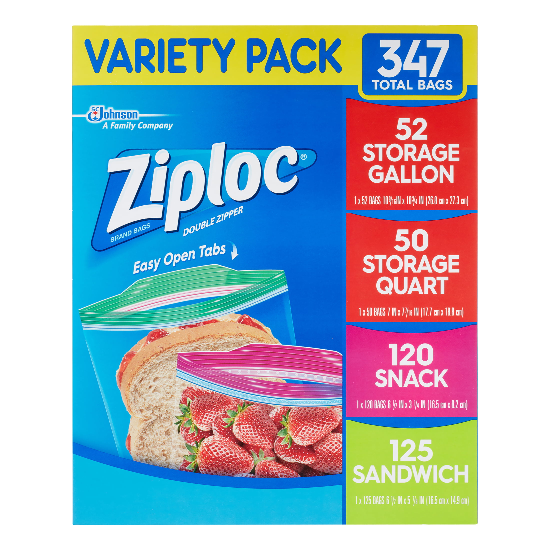 PICK YOURS ✔️✔️ Storage Ziploc Snack Quart Assorted Bags Sandwich Freezer 