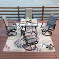 thumbnail image 3 of Patio Festival Metal 5-Piece Outdoor Dining Set in Gray and Black, 3 of 11