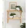 thumbnail image 6 of Kate and Laurel Meridien Modern Wood Shelves, 24 x 8 x 24, Natural Poplar, Transitional Two Tier Wall Shelf for Storage and Display, 6 of 7