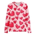 thumbnail image 4 of mihongmao Plus Size Valentine Shirts for Women Crew Neck Women's Valentine's Day Fashion Three-dimensional Print Loose Comfortable Long Sleeve T-shirt Long Sleeve Crewneck Top/shirt Multicolor XL, 4 of 4