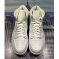 thumbnail image 3 of Ni - ke Ni - ke Air Jordan 1 Mid Leather Triple White Mens Size 12 554724 130 New, 3 of 5