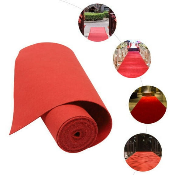 10*1m/33*3ft Red Carpet Runner Hollywood Birthday Party Decoration 33ft Runway Rug for Vip Entrances, Hotel Lobbies, Major Events, Offices