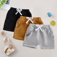 thumbnail image 2 of DXOUPM Boy Shorts 3 Pack Soft Cotton Summer Pants Casual Trouser with Pockets and Drawstring, 2 of 3