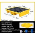 thumbnail image 2 of Leaking Platform, Modular Leakage Retention Pallet, Collection Tray (72x72x16cm) Yellow, 2 of 5