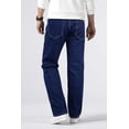 thumbnail image 4 of GINGTTO Men's Dark Wash Relaxed Straight Leg Jeans - Stretch Denim Pants for Casual & Daily Wear, 4 of 12