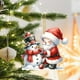 thumbnail image 1 of Oioii Santa’s Sleigh Ornament, Festive Christmas Tree Decoration Acrylic Materials 2D Flat Pendant, 1 of 4