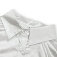thumbnail image 5 of MIXUE Women Blouses Summer Solid Color Lace Button Down Sleeveless Fashion Casual Vest Womens Tops Outwear,White,XXXL, 5 of 6
