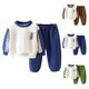 thumbnail image 5 of Odeerbi 6M-3Y Niños Niñas Trajes Color Block Sudaderas de Cuello Redondo Pantalones de Chándal Conjunto de Dos Piezas Sudaderas Deportivas de Primavera, 5 of 5