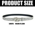 thumbnail image 2 of Aurgiarme Sparkling Glitters Belt for Women Girl with Bead Trim Adjustable Sequins Skinny Waist Belt for Various Event and Outfit, 2 of 8