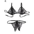 thumbnail image 3 of PULLIMORE Womens Sexy Lingerie Lace Bra Thong Panty Set Babydoll Underwear (Black, L), 3 of 6