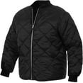thumbnail image 4 of Rothco Diamond Nylon Quilted Flight Jacket, Black, M, 4 of 4