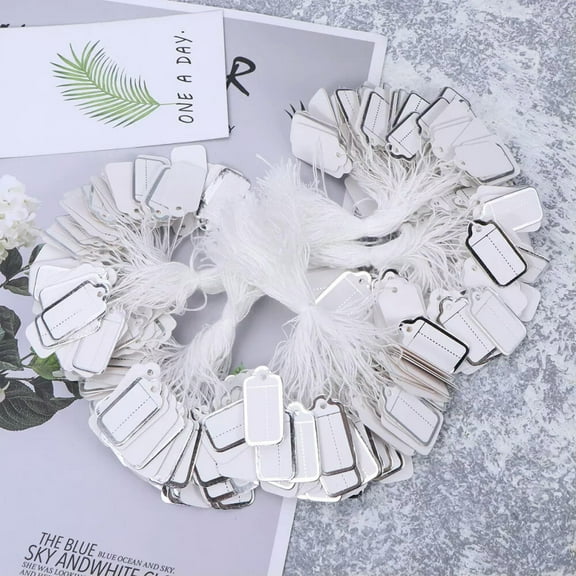 K-KED 500 Pcs Price Tags Merchandise Silver Blocking Craft Stationery