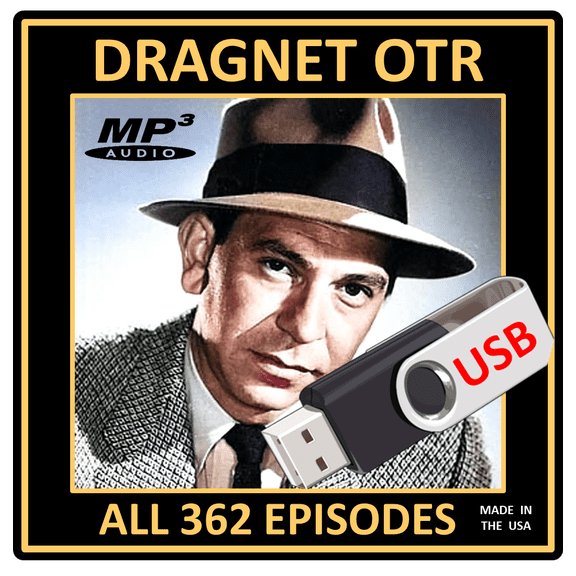 Dragnet: All 365 Old Time Radio Recordings in MP3 [USB Flash Drive]