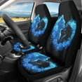 thumbnail image 3 of Yuyamidu Cute Cat Front Car Seat Covers Blue Flowers Automotive Seats Cover Fit for Most of SUV, Sedan, Truck Waterproof Bucket Seat Cover Auto Interior Sets, 3 of 6