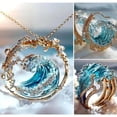 thumbnail image 6 of Ocean's Oath Jewelry Set, Adjustable Ocean Wave Necklace/Ring/Earring Summer Marine Theme Jewelry Packs Romance From The Sea-ocean's Oath Inspirational Friendship Blue Ocean Jewelry Gift for Women, 6 of 6