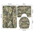 thumbnail image 3 of Forest Camo Branches Leaves Pattern Bathroom Rugs Sets 3 Piece,Toilet Cover Set,Absorbent Non Slip Bathroom Mats Sets with U-Shaped Contour Rug Toilet Rug Set, 3 of 5