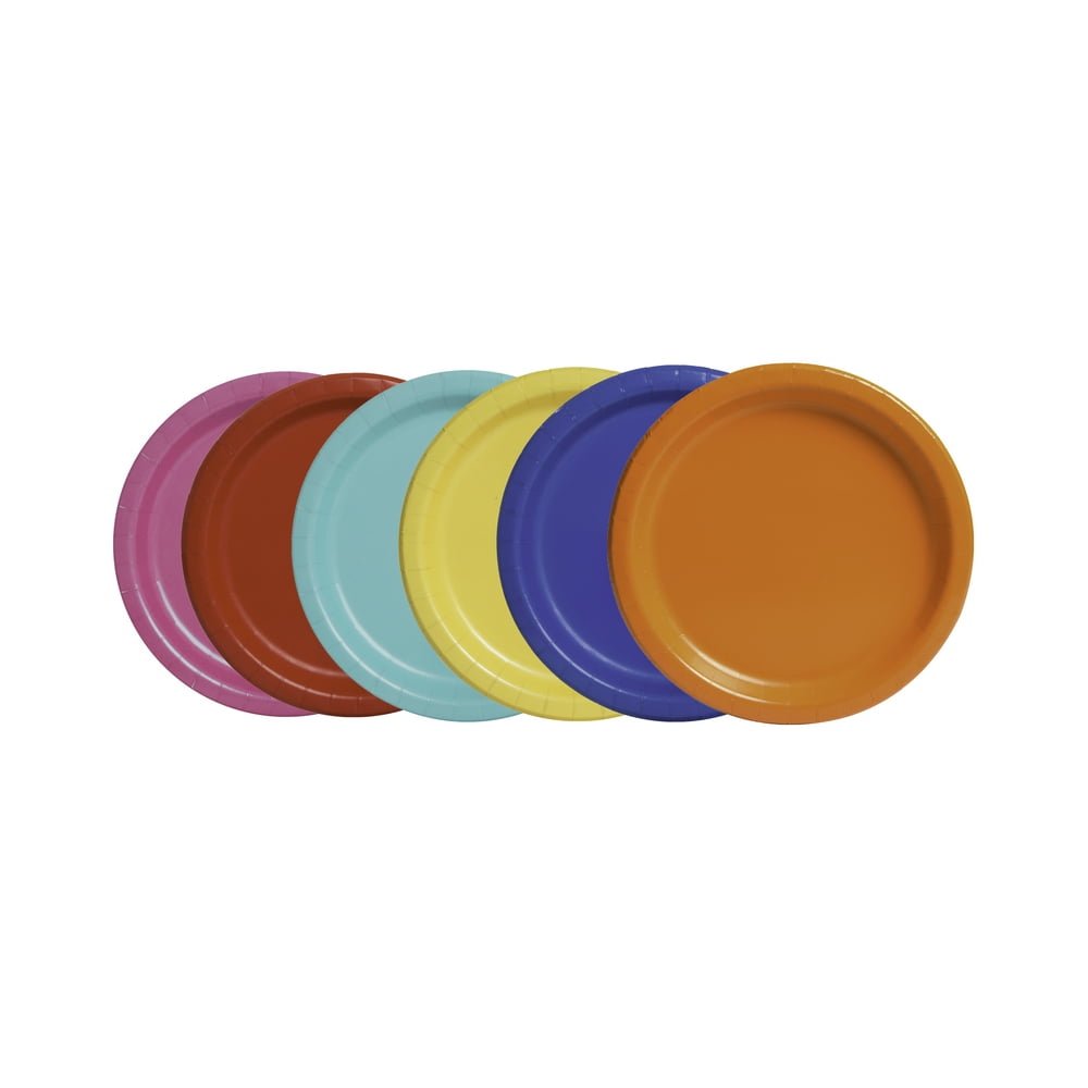 Paper Plates, 7 in, Assorted, 12ct