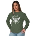 thumbnail image 3 of Defender Freedom Patriotic Eagle Plus Size Long Sleeve Graphic Tee Shirt Brisco Brands 2X, 3 of 6