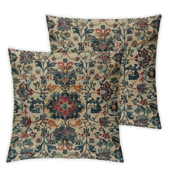 nygtbtfer Turkish Pillow Covers Set of 2 Style Decorative Throw Pillow Outdoor Linen Square Decor Cushion Cover for Home Couch Sofa White