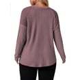 thumbnail image 2 of NISVIYA Plus Size Sweatshirts for Women Crewneck Lightweight Sweaters Long Sleeve Shirts Fall Fashion Tops, 2 of 5