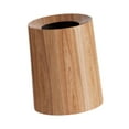 thumbnail image 5 of Baoblaze Imitation Wood Grain Trash Can Garbage Can for Restroom Bathroom Living Room 8L Light Brown, 5 of 8