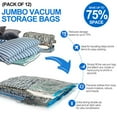 thumbnail image 2 of Xilee  12 Pack Vacuum Storage Bags 12 Pack Jumbo Vacuum Sealed Bags forwith Hand Pump – Space Saver Storage Bags for Bedding, Moving, Travel & Organization, 2 of 7