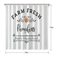 thumbnail image 5 of Farm Fresh Pumpkin Fall Harvest Shower Curtains,Washable Bath Curtain with Hooks Basic Polyester Fabric Curtains for Halloween Thansgiving Christmas Hotel Dorm, 5 of 5
