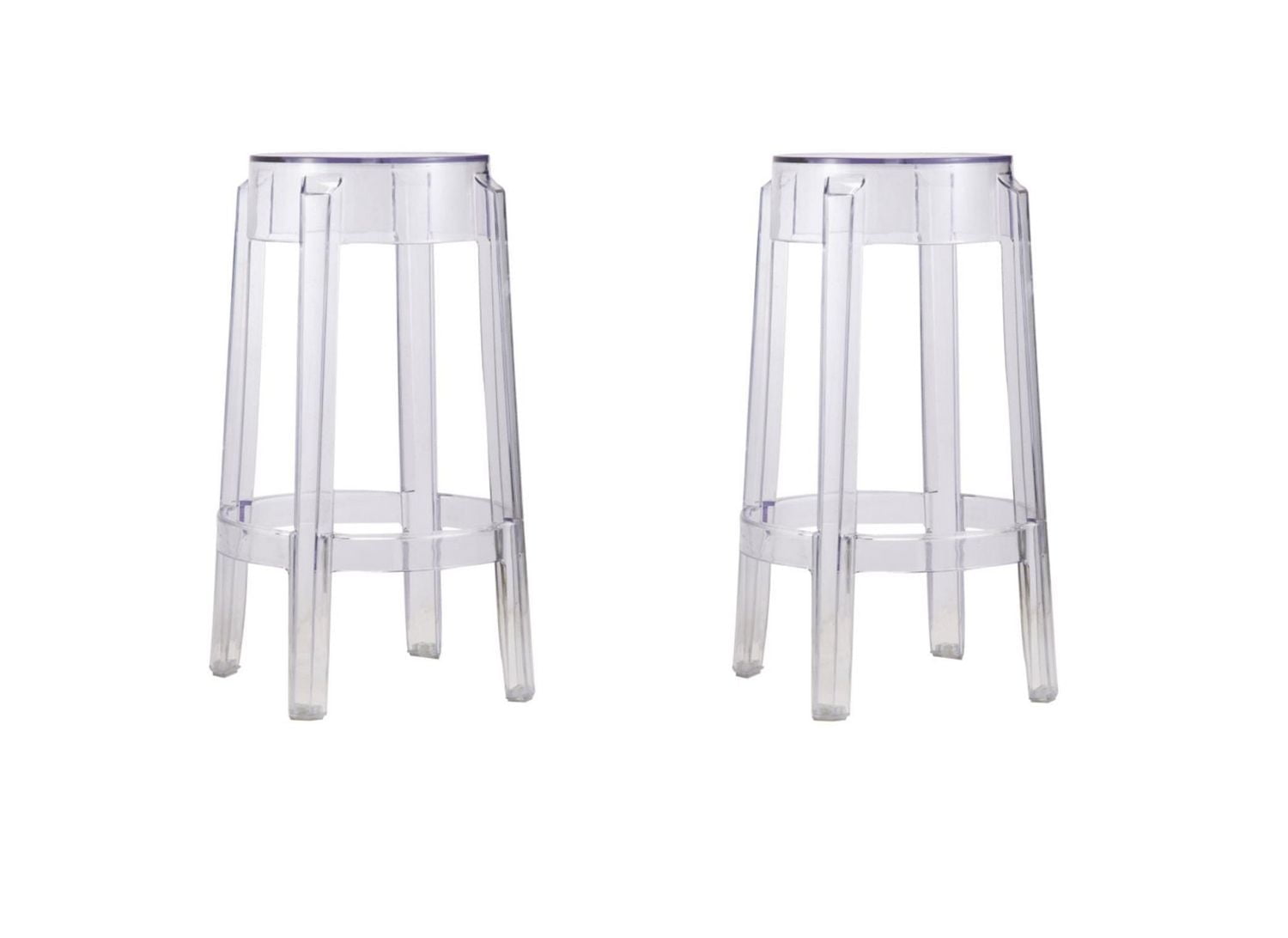 Heavenly Collection Clear Plastic Counter Stool