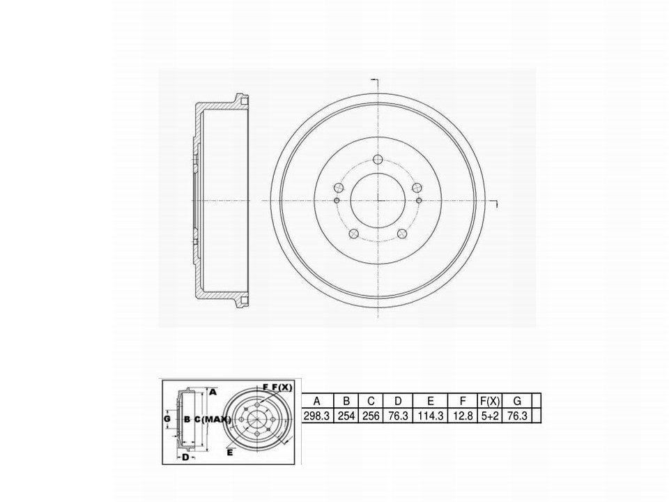 Winstop Brake Drum, Rear WS241942, Hyundai Santa Fe 2004-2002